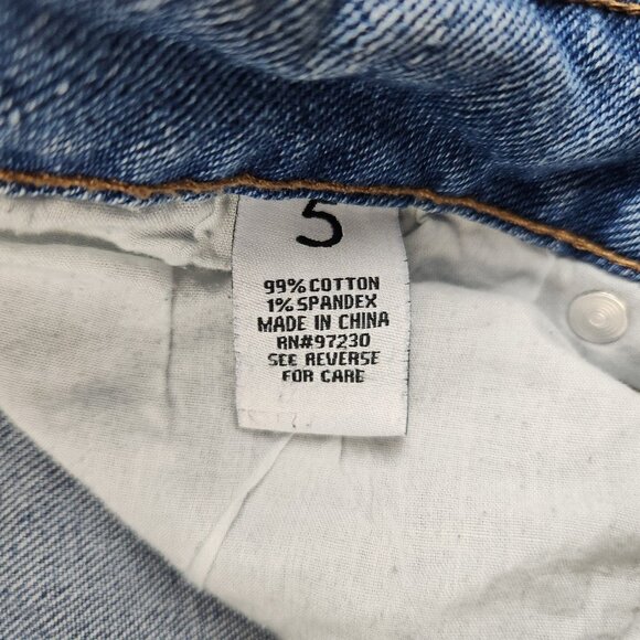 Womens Size 5 Jr's High Waisted Distressed Straight Leg Ankle Curvy Mom Jeans - Picture 10 of 11